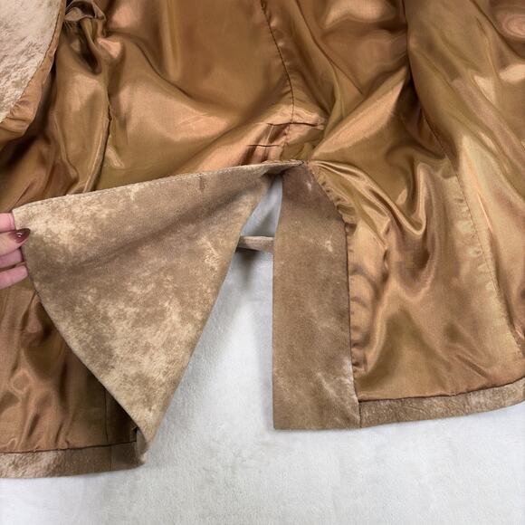 Vintage Montevideo Leather Factory Uruguay Brown Suede Blazer Jacket Mens - Picture 14 of 15